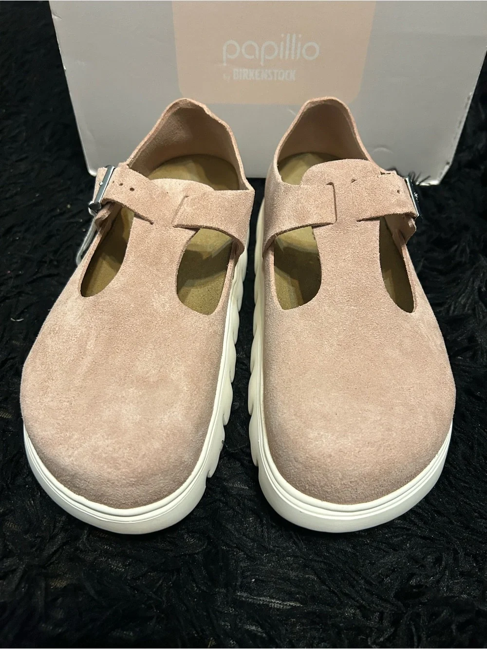 PAPILLIO by BIRKENSTOCK Mary Jane pink leather platform shoes women’s eur 39 new